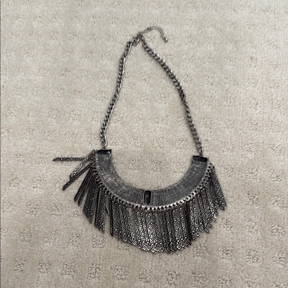 Elegant Silver Statement Necklace - Picture 3 of 3
